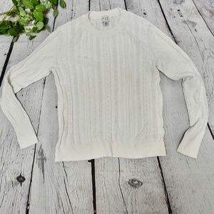 A New Day Women's Cable Knit Sweater Cream Size XS